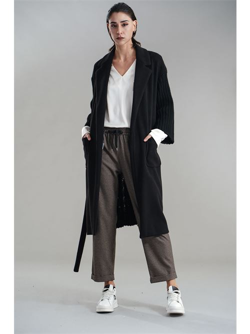 Cappotto con cintura Love To Love by Gai Mattiolo | LV1607NERO